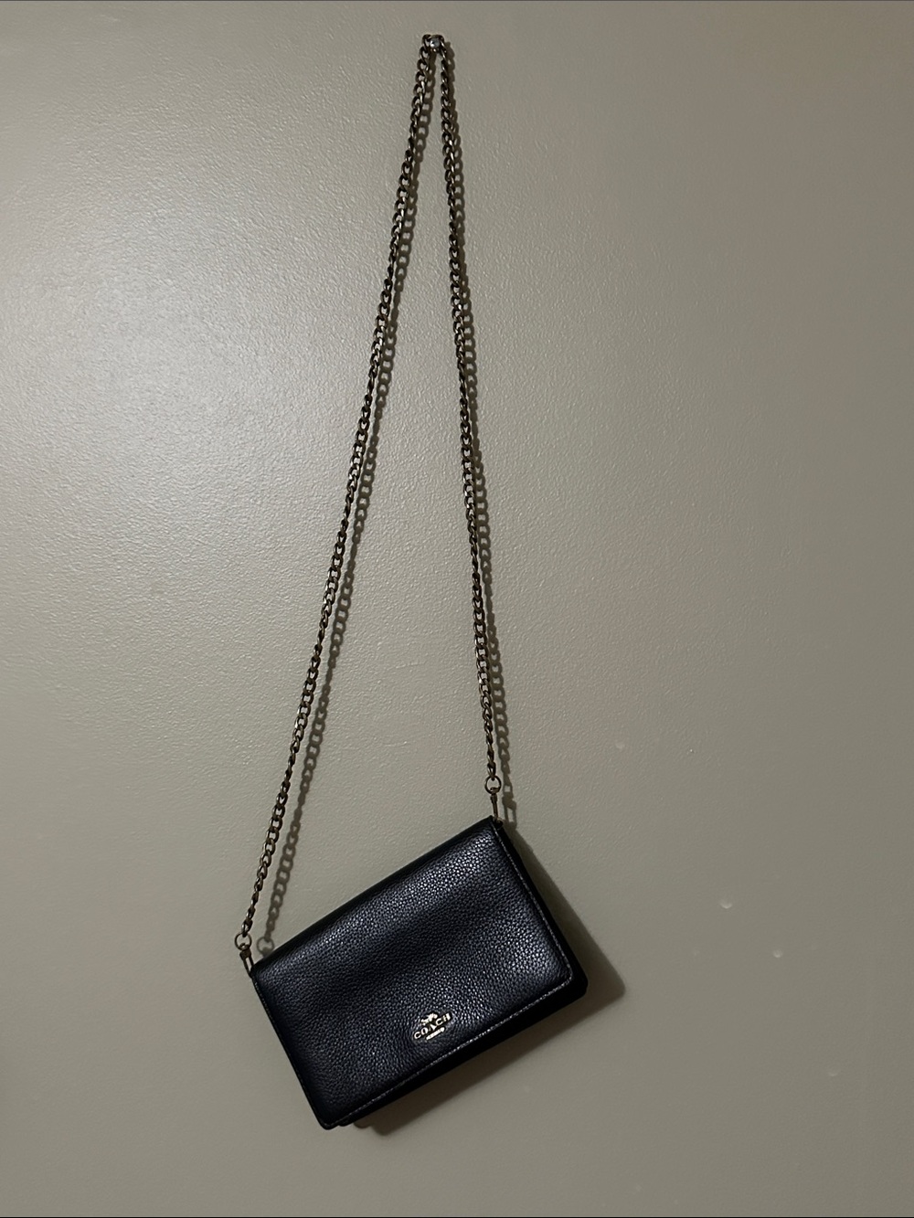 Coach Black Pebbled Leather Continental Wallet with Gold Logo - Picture 12 of 15